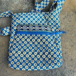 Vera Bradley. Royal blue and yellow floral print crossbody